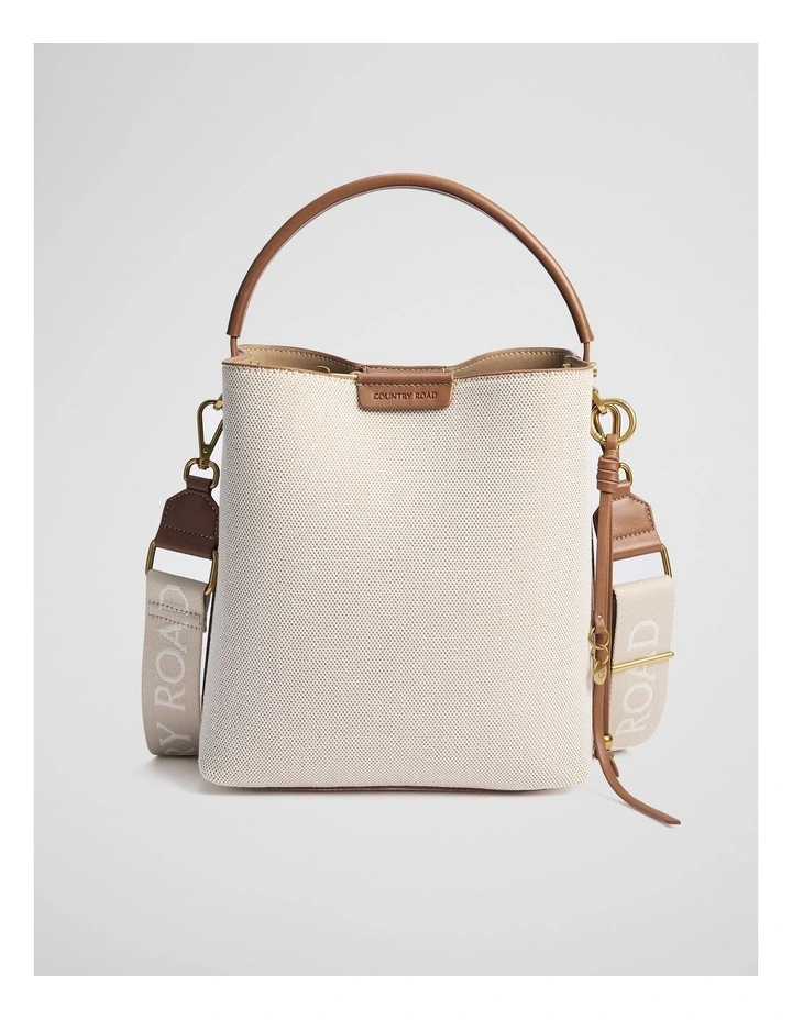 Spliced Bucket Bag in Natural image 1