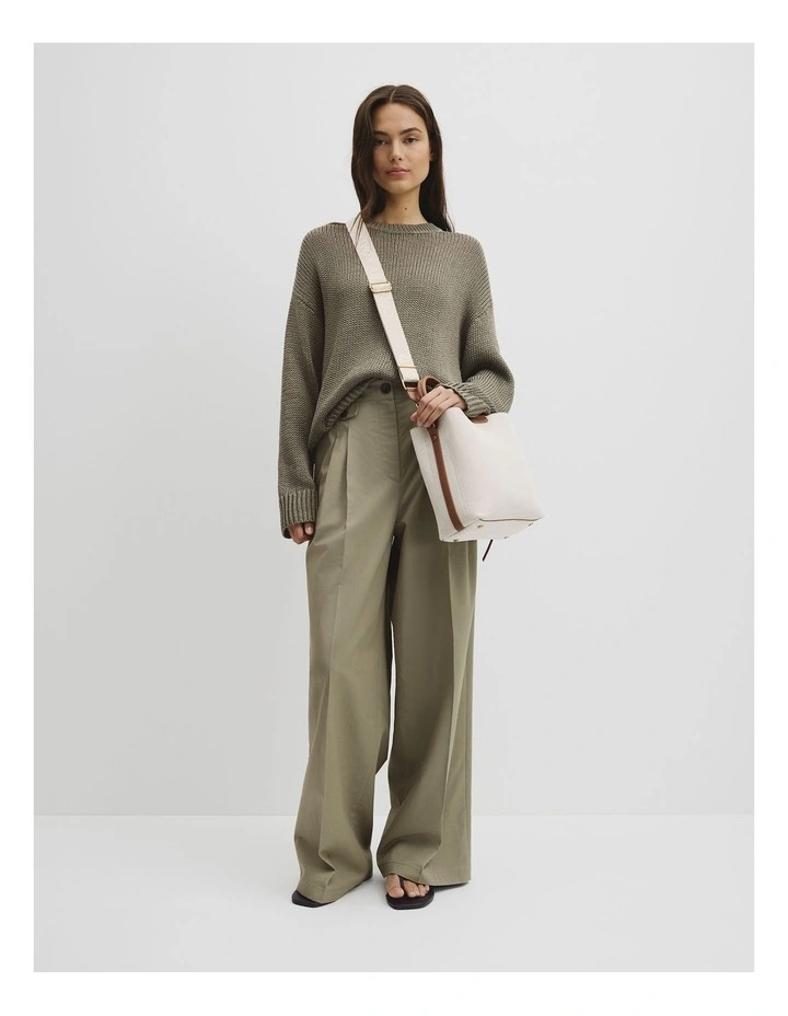 Spliced Bucket Bag in Natural image 2