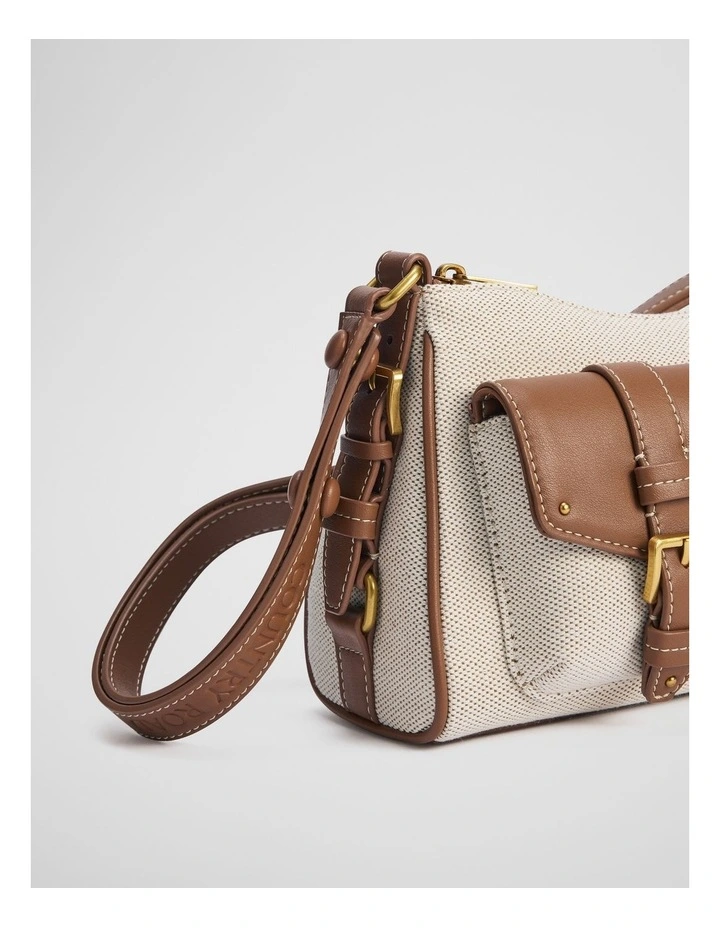 Stud Detail Shoulder Bag in Tan image 3
