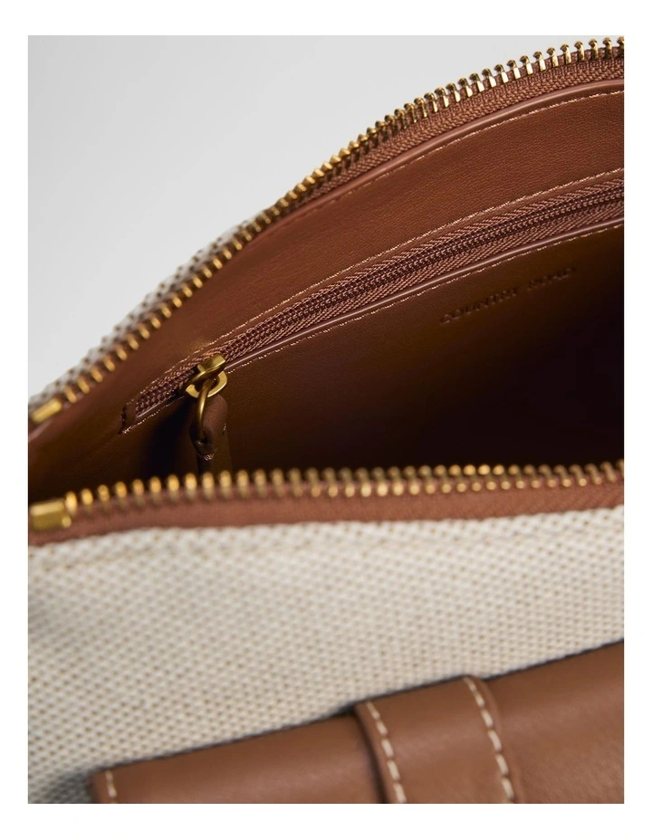Stud Detail Shoulder Bag in Tan image 4