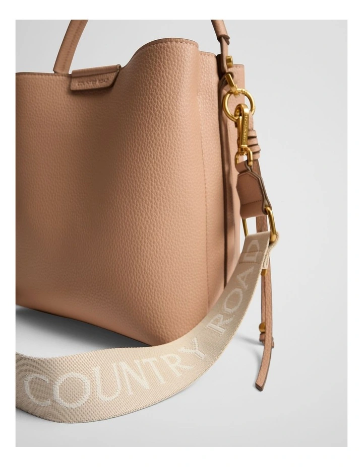 Spliced Bucket Bag in Foundation image 3