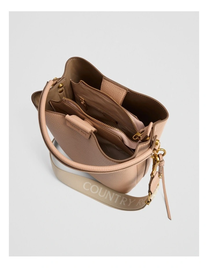 Spliced Bucket Bag in Foundation image 4