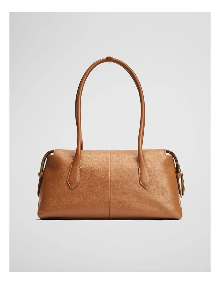 Billie Leather Shoulder Bag in Tan image 5