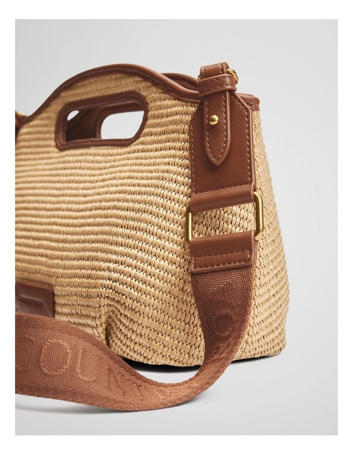 Top Handle Crossbody Bag in Natural image 3