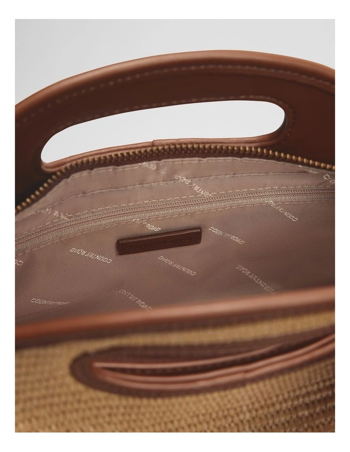Top Handle Crossbody Bag in Natural image 4