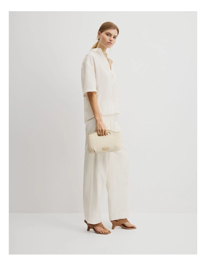 Top Handle Crossbody Bag in Latte image 2