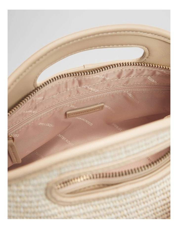 Top Handle Crossbody Bag in Latte image 4