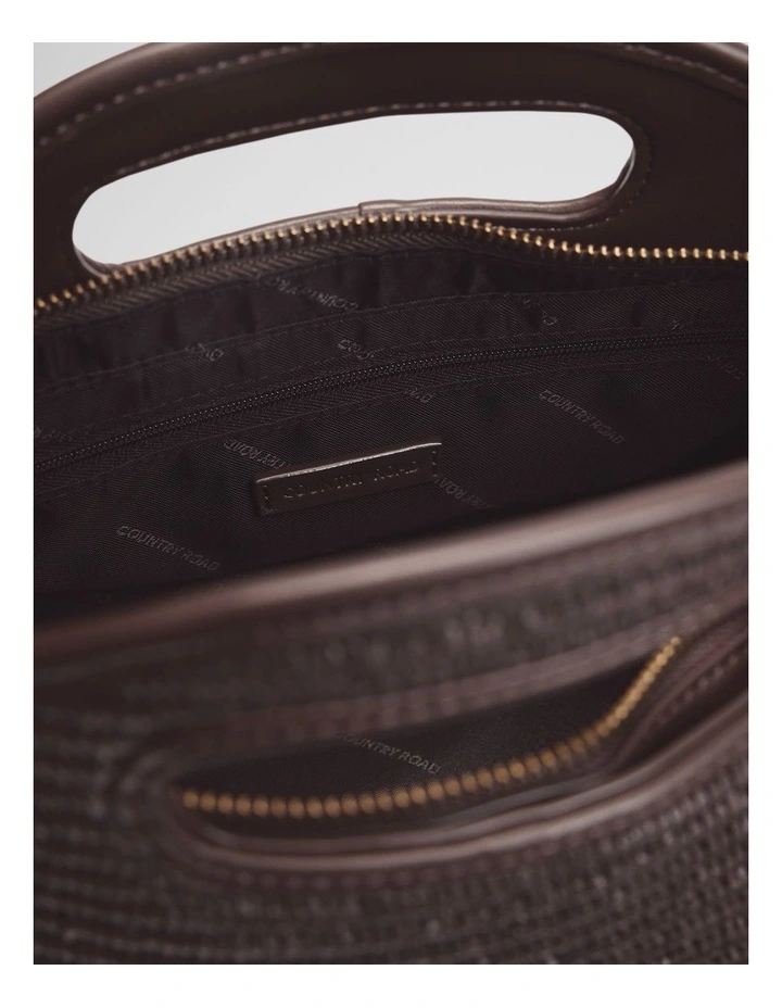 Top Handle Crossbody Bag in Chocolate image 4
