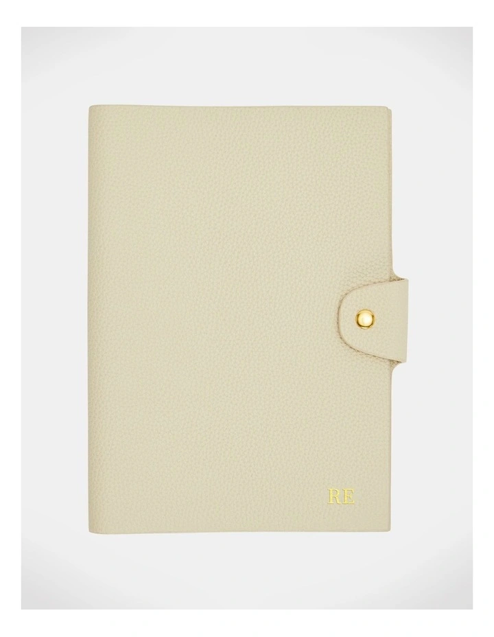 Personalised Olivia A5 Notebook Cover in Ecru image 1