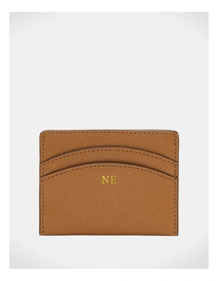 Personalised Essential Double Card Holder in Tan image 1