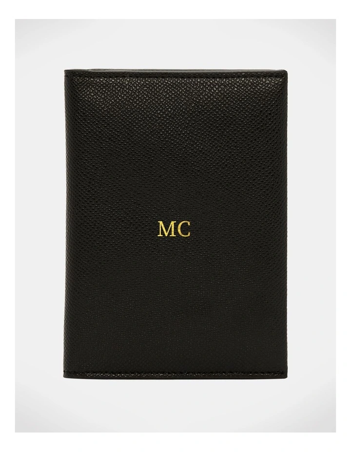 Personalised Essential Passport Sleeve in Black image 1