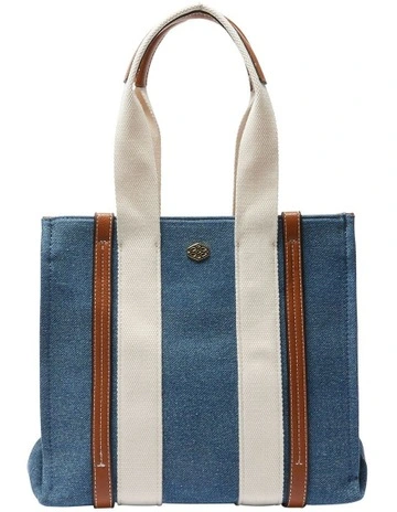 Sadie Bag in Denim/White