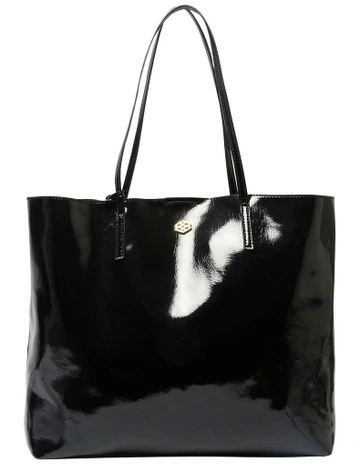 Joelle Bag in Black Crinkle Patent
