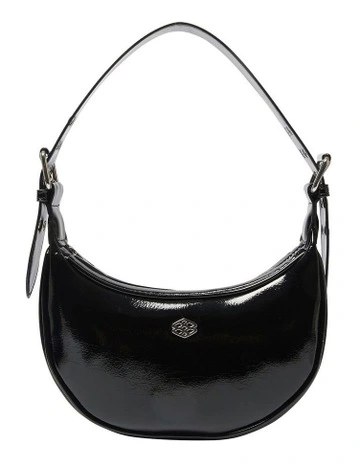 Karma Bag in Black Crinkle Patent