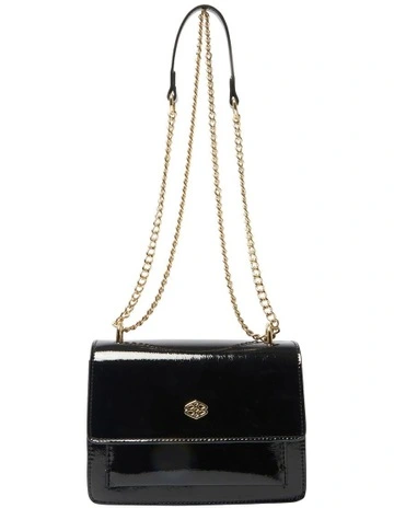 Jacki Bag in Black Crinkle Patent
