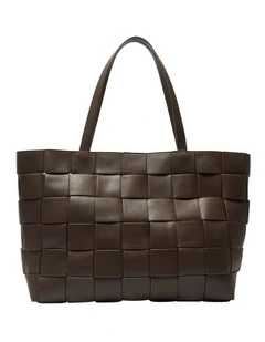 Lisa Tote Bag in Chocolate Weave