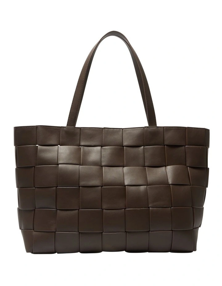 Lisa Tote Bag in Chocolate Weave image 1