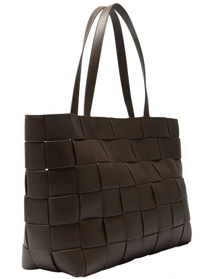 Lisa Tote Bag in Chocolate Weave image 3
