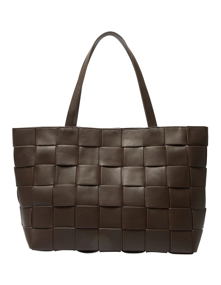 Lisa Tote Bag in Chocolate Weave image 4