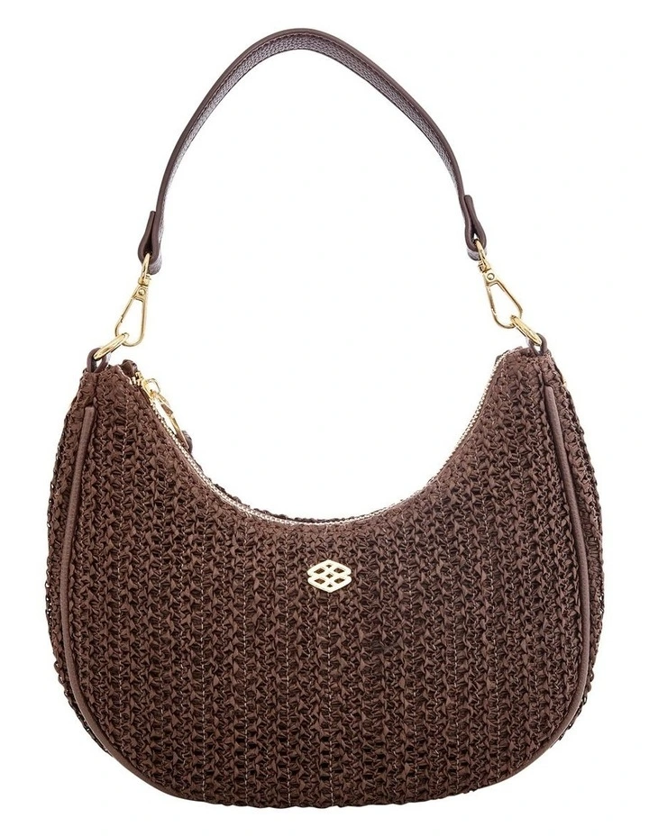 Julia Bag in Chocolate Raffia image 1