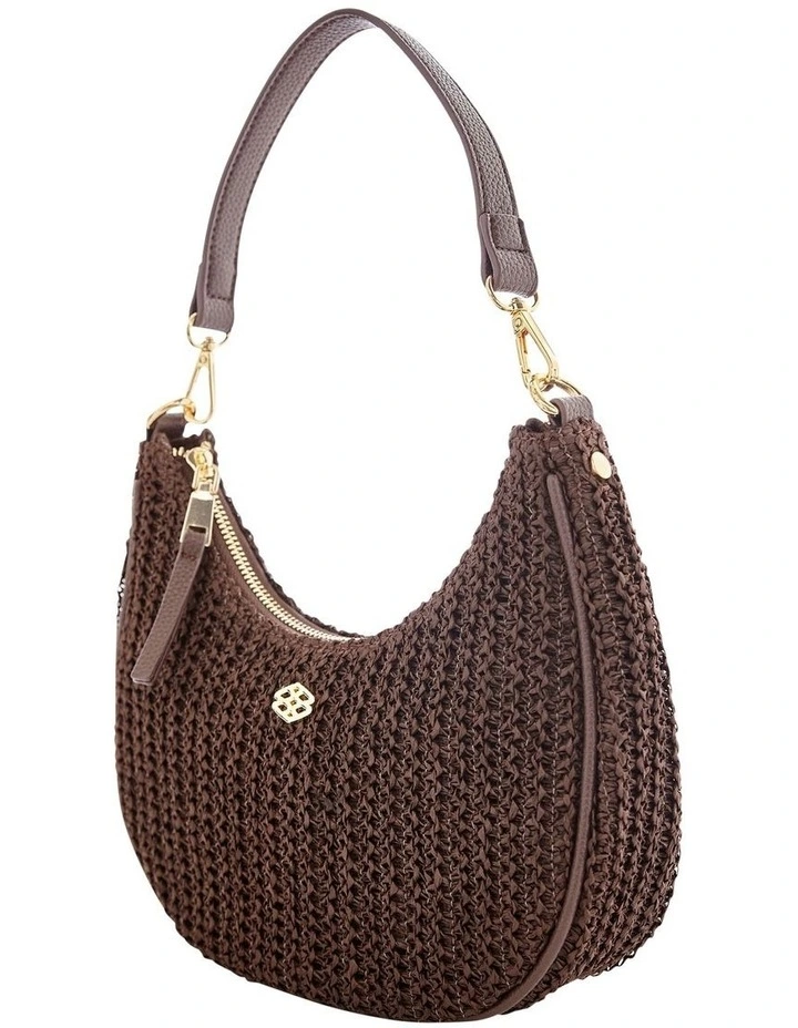 Julia Bag in Chocolate Raffia image 2