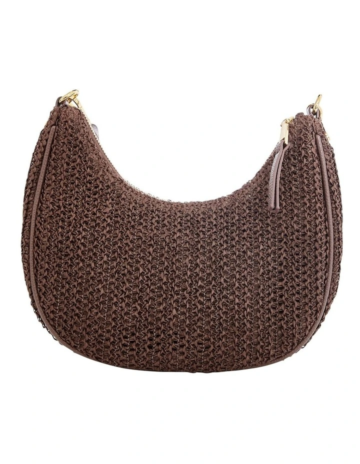 Julia Bag in Chocolate Raffia image 3