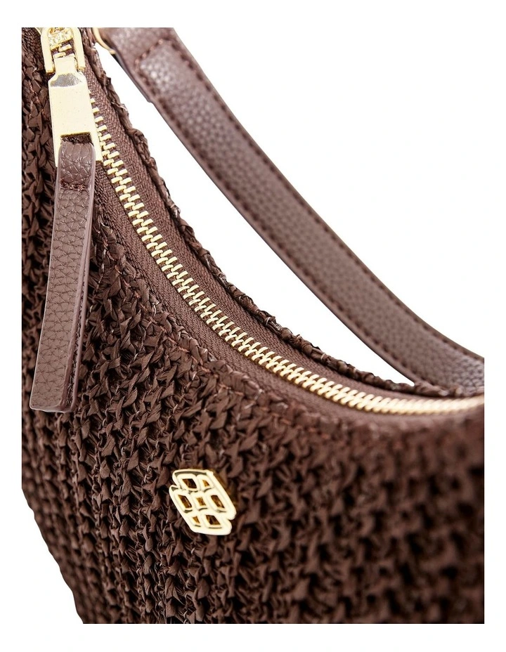Julia Bag in Chocolate Raffia image 4