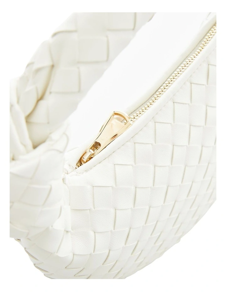 Bazz Bag in White Weave image 3
