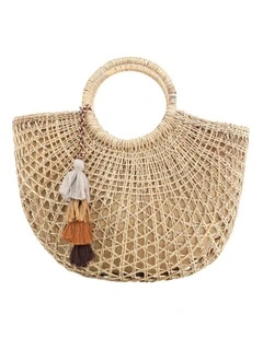 Vacay Tote Bag in Natural Raffia