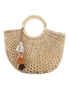 Vacay Tote Bag in Natural Raffia