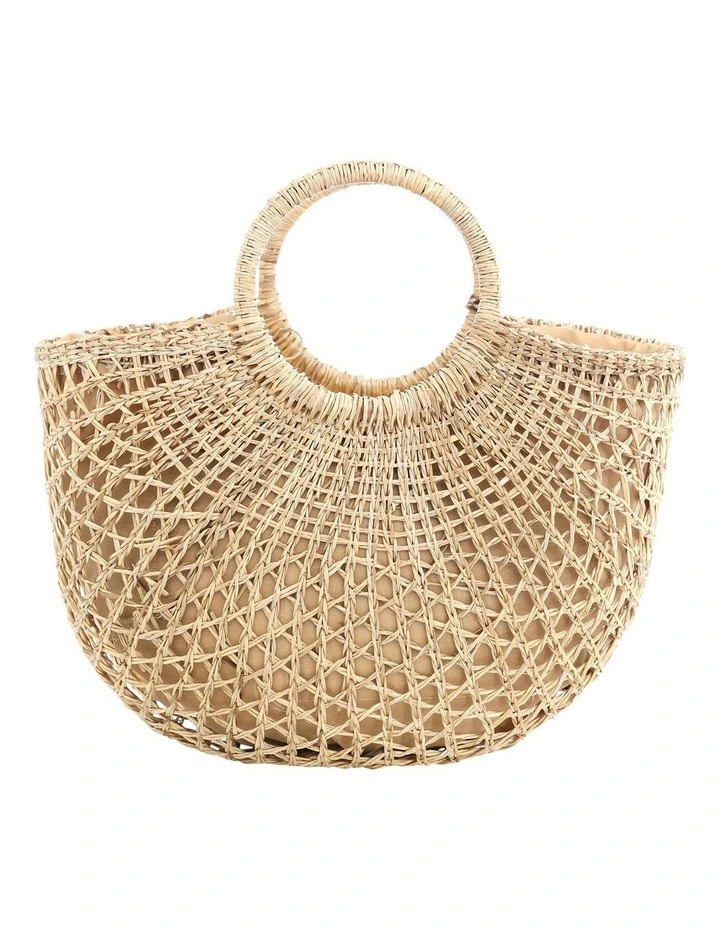 Vacay Tote Bag in Natural Raffia image 3