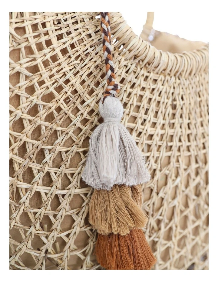 Vacay Tote Bag in Natural Raffia image 4
