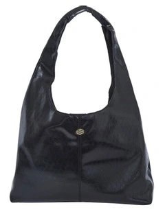 Nimble Hobo Bag in Black Crinkle