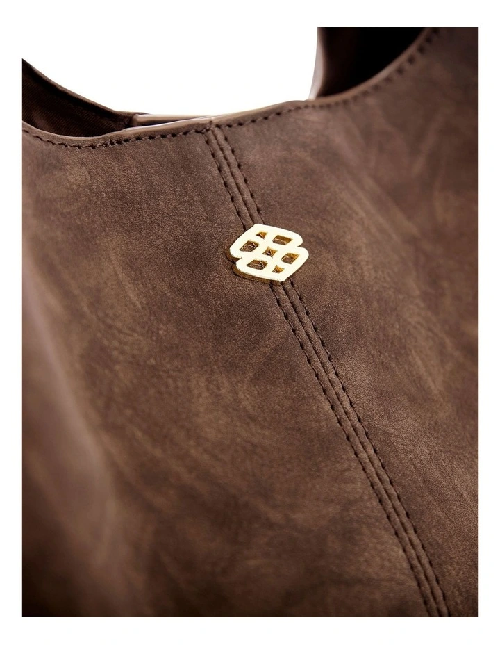 Nimble Hobo Bag in Chocolate Micro image 4