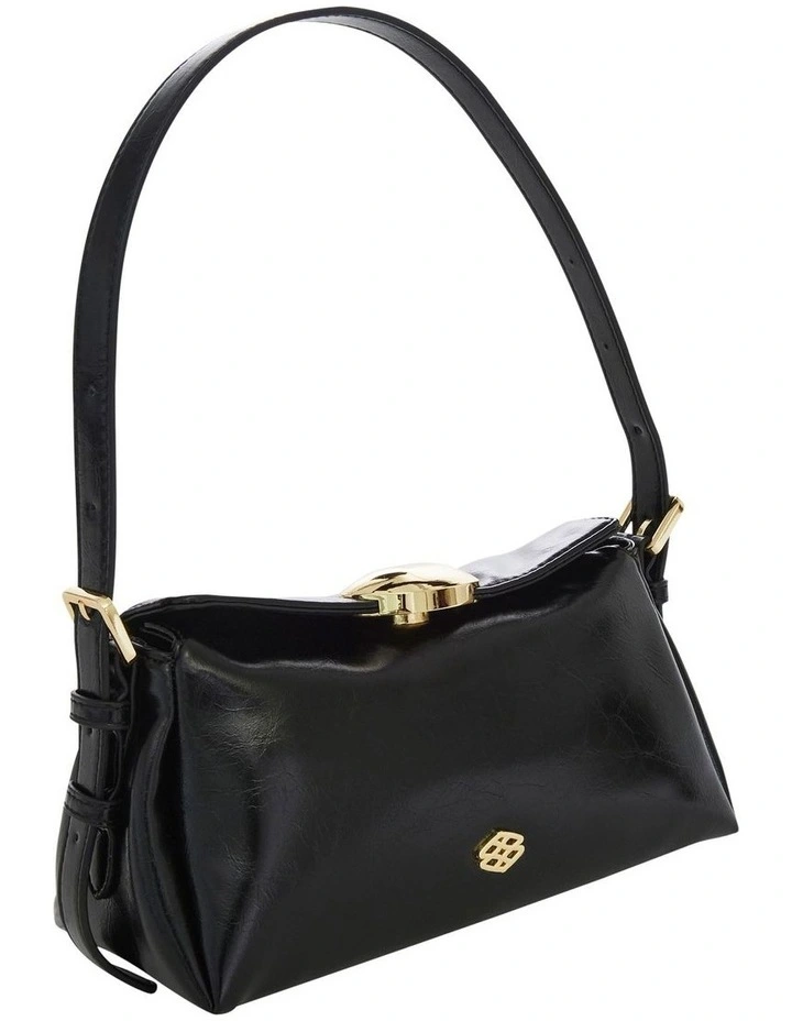 Nixie Shoulder Bag in Black Crinkle image 2