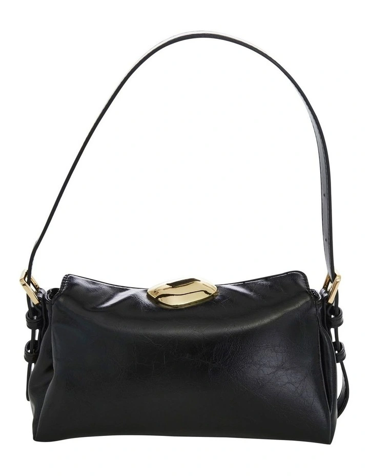 Nixie Shoulder Bag in Black Crinkle image 3