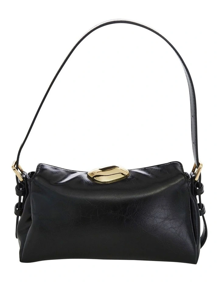 Nixie Shoulder Bag in Black Crinkle image 3