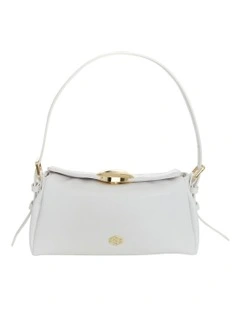 Nixie Shoulder Bag in White Crinkle