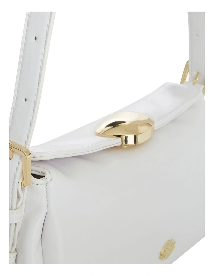 Nixie Shoulder Bag in White Crinkle image 4