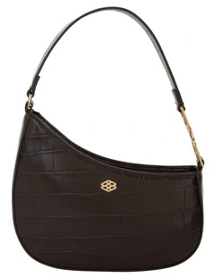 Nadia Bags in Chocolate Croc