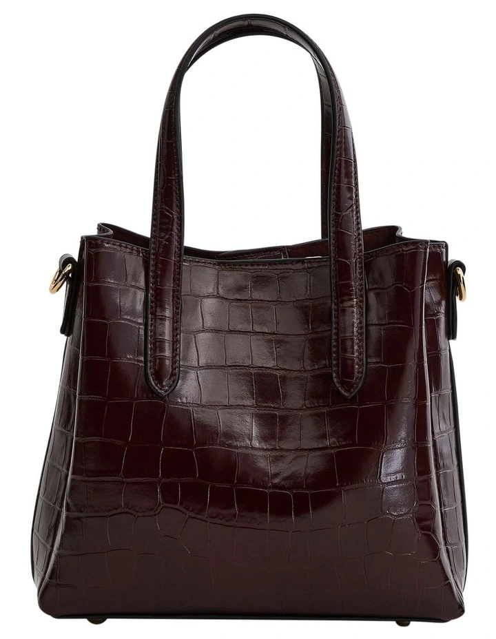 Jada Cross Body Bag in Bordeaux Croc image 2