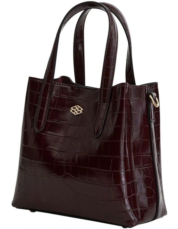 Jada Cross Body Bag in Bordeaux Croc image 3