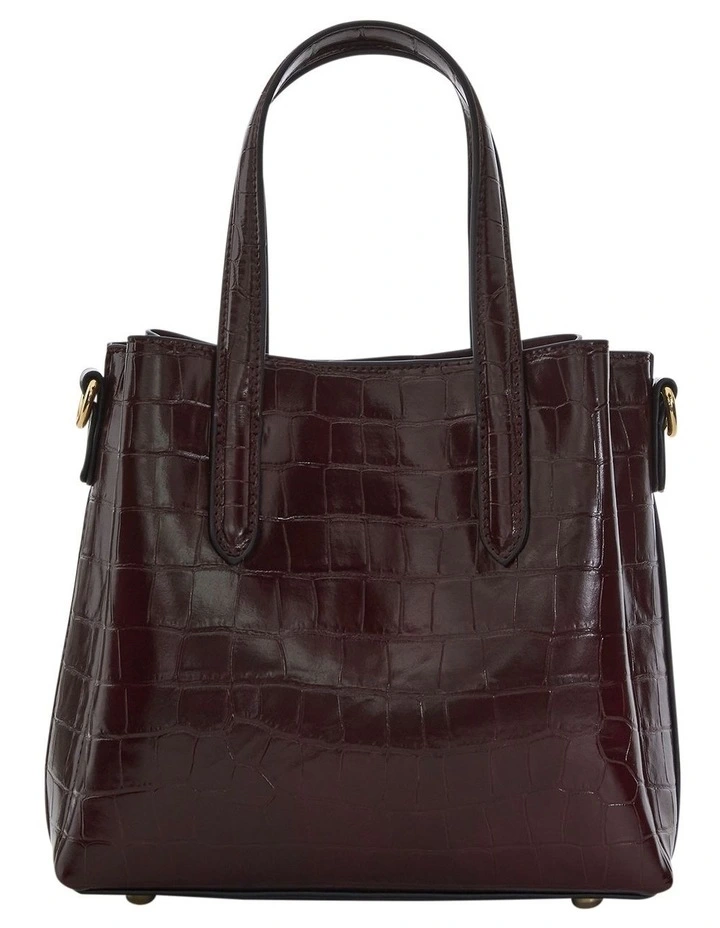 Jada Cross Body Bag in Bordeaux Croc image 4