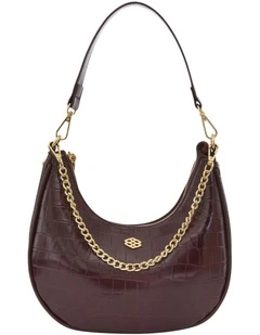 Julia Shoulder Bag in Bordeaux Coc