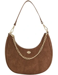 Julia Shoulder Bag in Tan Micro
