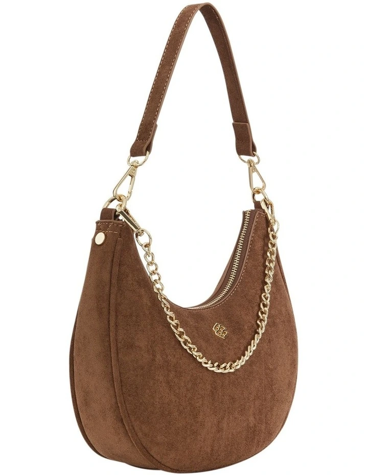 Julia Shoulder Bag in Tan Micro image 2