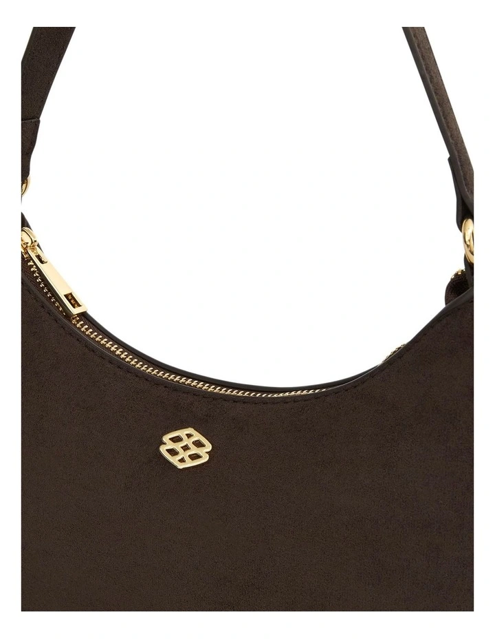 Nicole Shoulder Bag in Chocolate Micro image 3