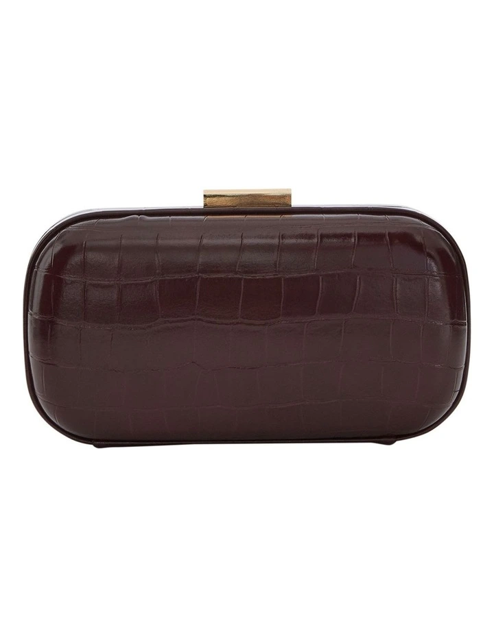 Chic Clutch Bag in Bordeaux Croc image 1