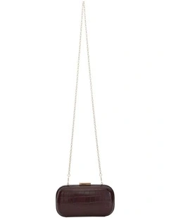 Chic Clutch Bag in Bordeaux Croc