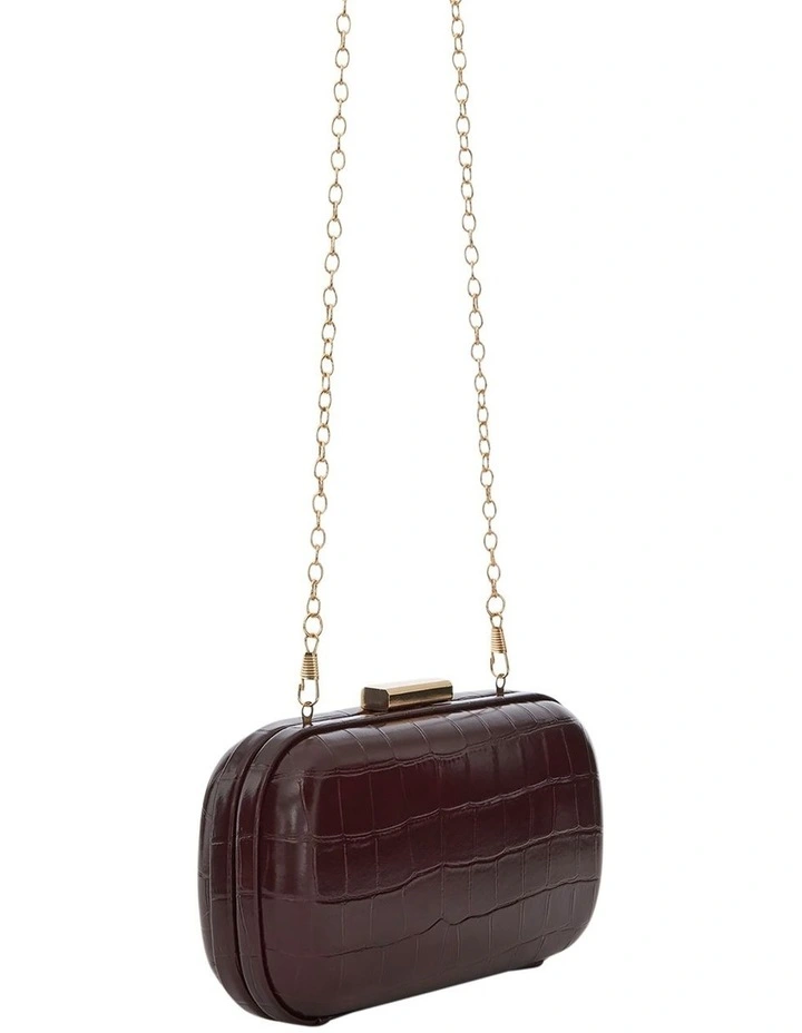 Chic Clutch Bag in Bordeaux Croc image 2